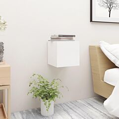 Bedside Cabinet White 12"x11.8"x11.8" Chipboard - White