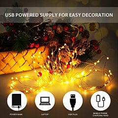 10m 100 Leds Waterproof Usb Copper Wire Christmas Decoration String Light Garden Courtyard String - Picture