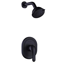 Rbrohant Matt Black Shower Trim, Shower Faucet With Rough-in Valve, Bathroom Single Handle Wall Mounted Shower Head Rcs81003mb - Black