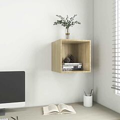 Wall Cabinet Sonoma Oak 14.6"x14.6"x14.6" Chipboard - Brown
