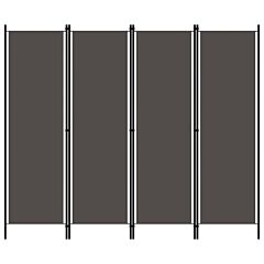 4-panel Room Divider Anthracite 78.7"x70.9" - Anthracite