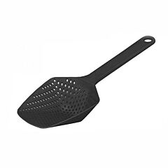 Nylon Strainer Large Scoop Colander Shovel Soup Spoon - Black