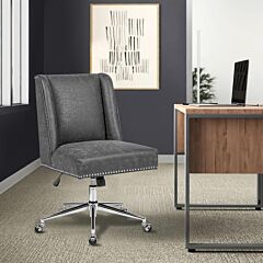 Reliability Task Chair With Pu Upholstered, Black - As Picture