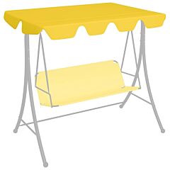 Replacement Canopy For Garden Swing Yellow 89"x73.2" 270 G/m2 - Yellow