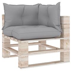 Pallet Sofa Cushions 3 Pcs Gray Fabric - Grey