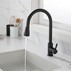 Kitchen Faucet With Pull Out Spraye-dk - Matte Black