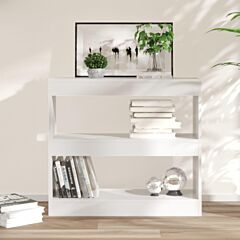 Book Cabinet/room Divider High Gloss White 31.5"x11.8"x28.3" - White