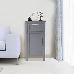 Free Shipping Contracted, Contemporary Style Takes Smoke Single Door To Stand Ark One Drawer And One Cabinet Gray  Yj - Picture