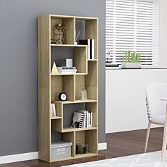 Book Cabinet Sonoma Oak 26.4"x9.4"x63.4" Chipboard - Brown