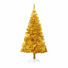 Artificial Christmas Tree With Stand Gold 59.8" Pet - Gold
