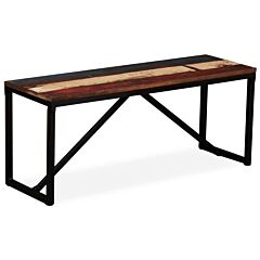 Bench Solid Reclaimed Wood 43.3"x13.8"x17.7" - Multicolour