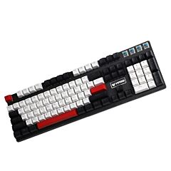 104-key Sa Height Abs Material Mechanical Keyboard Keycap - White Red