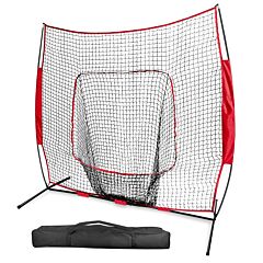 7x7ft Baseball Softball Teeball Practice Net Batting Hitting Pitching Training Net - Red