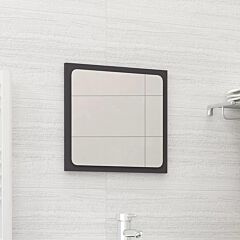 Bathroom Mirror Gray 15.7"x0.6"x14.6" Chipboard - Grey