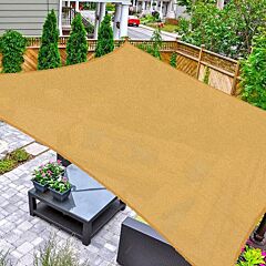10' X 10' Square Sun Shade Sail Uv Block Canopy For Outdoor,sand - Sand
