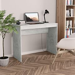 Desk Concrete Gray 35.4"x15.7"x28.3" Chipboard - Grey