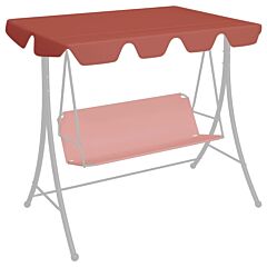 Replacement Canopy For Garden Swing Terracotta 75.6"x57.9" 270 G/m2 - Orange