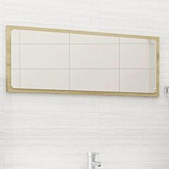 Bathroom Mirror Sonoma Oak 35.4"x0.6"x14.6" Chipboard - Brown