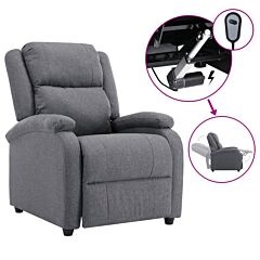 Electric Tv Recliner Chair Dark Gray Fabric - Grey