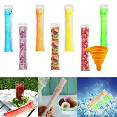 200pcs Ice Popsicle Mold Bags Disposable Free Zip Ice Freeze Candy Maker Pouch - Clear