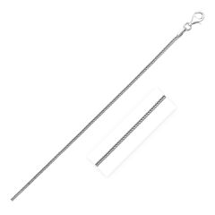 Sterling Silver Rhodium Plated Foxtail 1.4mm