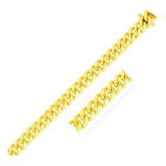 8.25mm 14k Yellow Gold Classic Miami Cuban Bracelet
