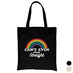 LGBT Can't Straight Rainbow Canvas Bag