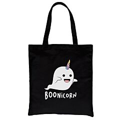 Boonicorn Cute Halloween Costume Ghost Unicorn Canvas Shoulder Bag