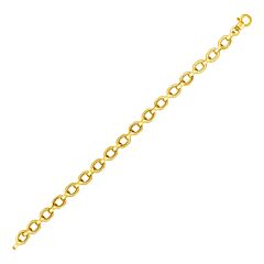 14k Yellow Gold Twisted Link Bracelet