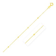 Bead Links Saturn Chain in 14k Yellow Gold (3.5mm)