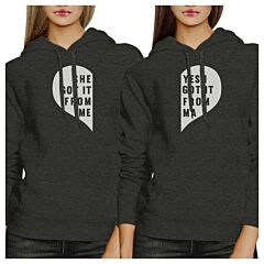 She Got It From Me Dark Grey Matching Hoodies Unique Moms Gifts