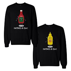 Ketchup And Mustard Couple Sweatshirts Cute Matching Sweat Shirts