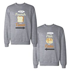French Toast And Pan Cake Couple Sweatshirts Matching Sweat Shirts