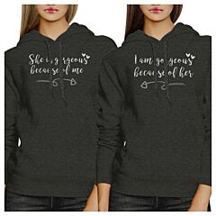 She Is Gorgeous Charcoal Gray Mom and Daughter Couple Sweatshirts
