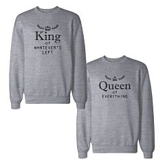 King And Queen Couple Sweatshirts Funny Matching Sweat Shirts