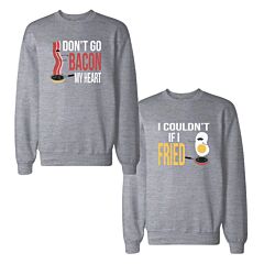 Bacon And Egg Couple Sweatshirts Funny Matching Gifts For Christmas