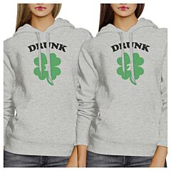 Drunk1 Drunk 2 Cute BFF Matching Hoodies Pullover Funny Gift Ideas
