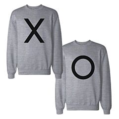 X And O Bold Couple Sweatshirts Simple Matching Gifts For Christmas