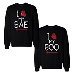 My Bae And Boo Couple Sweatshirts Halloween Matching Sweat Shirts
