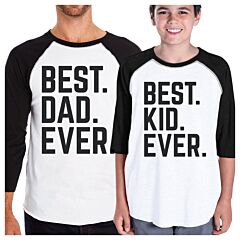 Best Dad And Kid Ever Baseball Tee Humorous Gifts For Baby Shower
