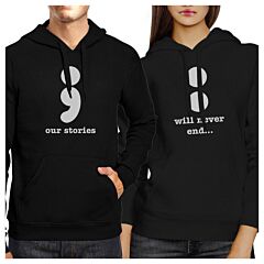 Our Stories Will Never End Matching Couple Black Hoodie