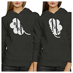 Best Friend Clover Funny BFF Matching Hoodies For St Patricks Day