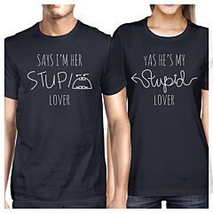 Her Stupid Lover And My Stupid Lover Matching Couple Navy Shirts
