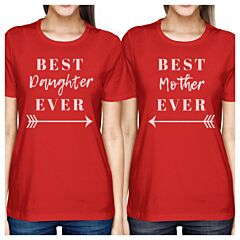 Best Daughter &amp; Mother Ever Red Womens Short Sleeve T Shirt For Mom