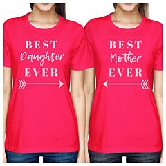 Best Daughter &amp; Mother Ever Hot Pink Cute Moms Gifts From Daughters