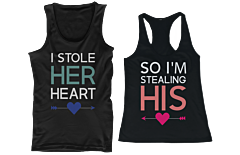 I Stole Her Heart, So I'm Stealing His Funny Matching Couple Tank Tops