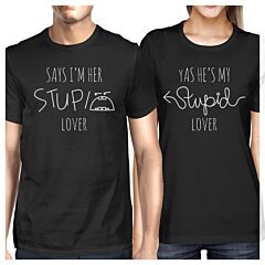 Her Stupid Lover And My Stupid Lover Matching Couple Black Shirts