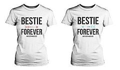 Best Friend Shirts - Bestie Forever and Ever Matching White T-Shirts
