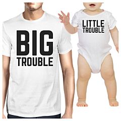 Big Trouble Little Trouble White Unique Fathers Day Gifts For Him