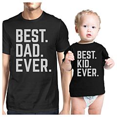 Best Dad And Kid Ever Dad Baby Couple T Shirts Gift For Baby Shower